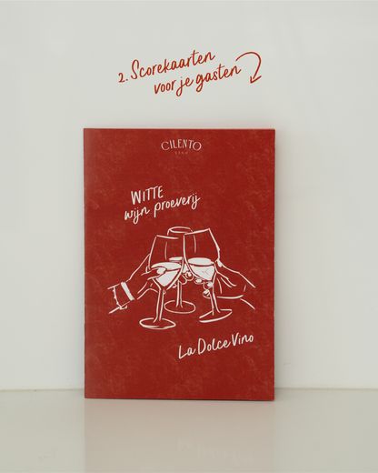 Witte wijnproeverij pakket | La Dolce Vino | Slechts 13,95 per persoon!