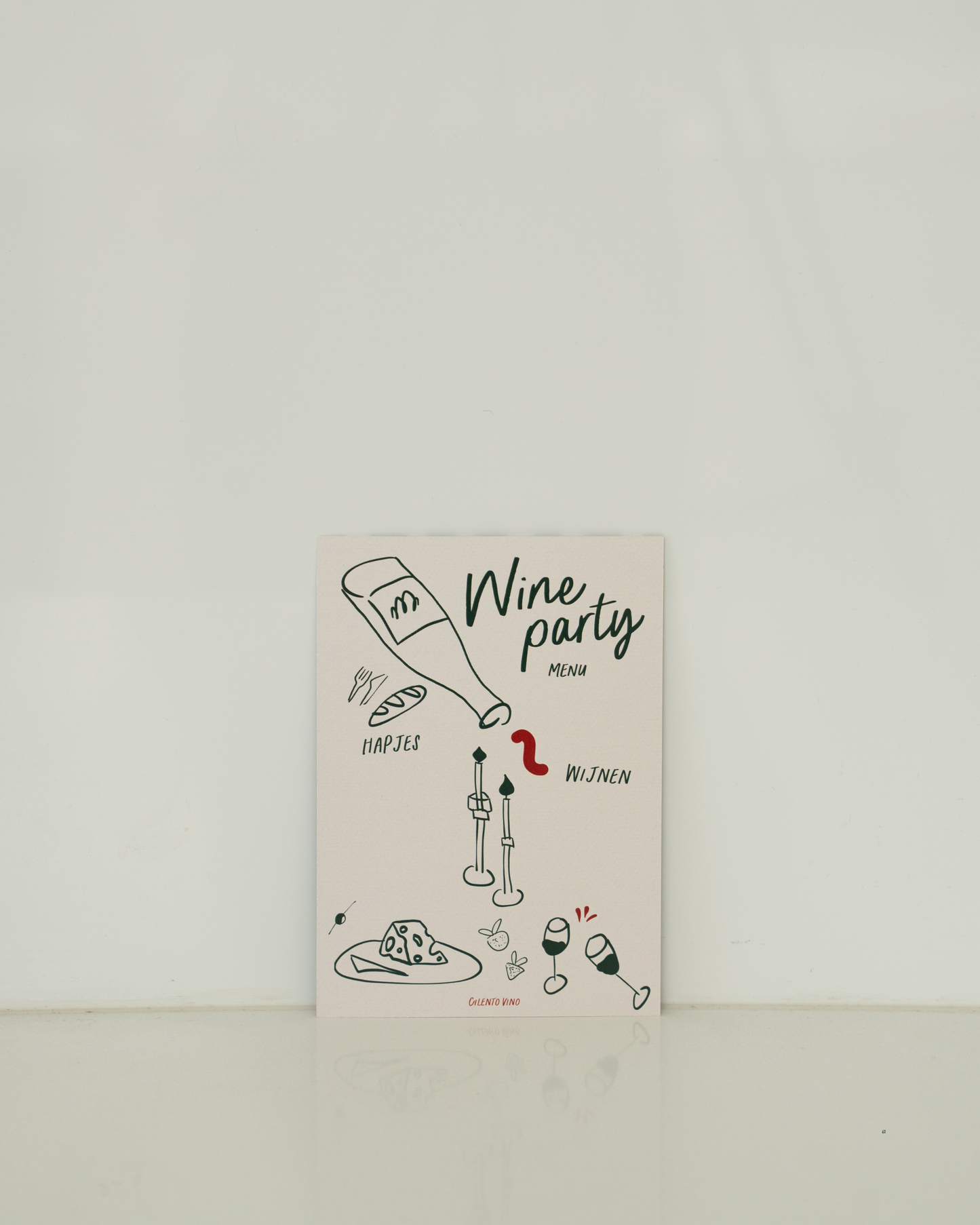 Menukaarten | Elegant Green (personaliseerbaar) | No 1. Foglia