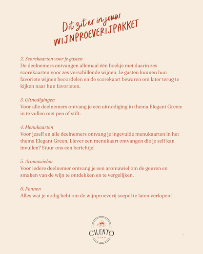 Witte wijnproeverij pakket | La Dolce Vino | Slechts 13,95 per persoon!